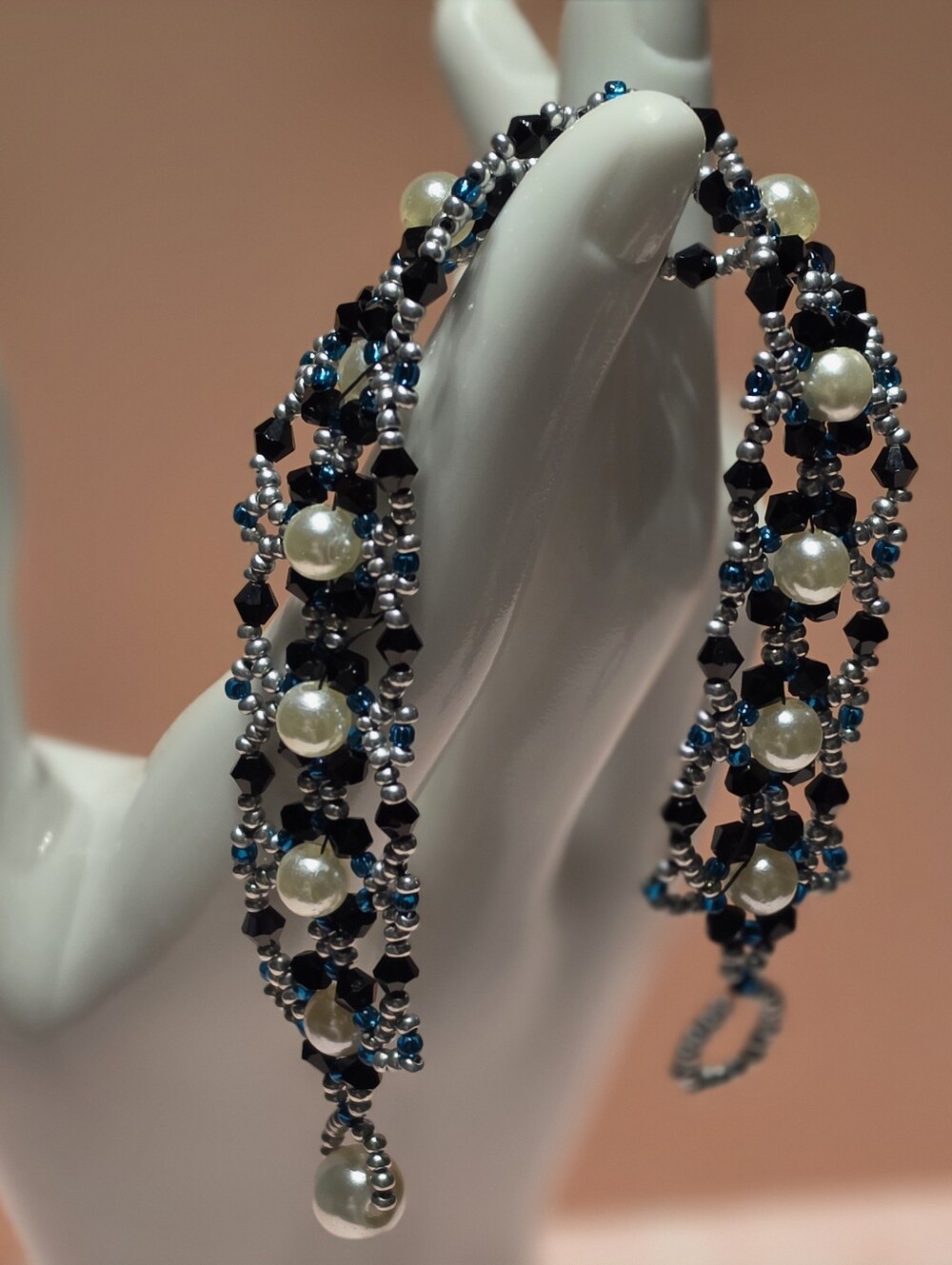 Victorian Pearl Lace Beaded Bracelet